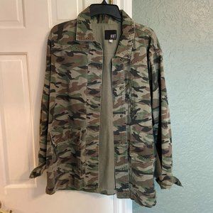 Camo Army Jacket with Brass Studs